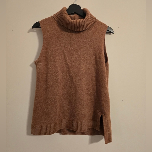 J. Crew Sweaters - J. Crew Brown Sleeveless Turtleneck Sweater